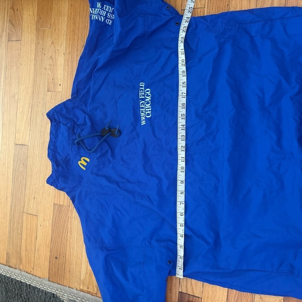 Vintage 1991 Wrigley Field McDonald's Press Day Windbreaker Size Medium - Picture 4 of 9